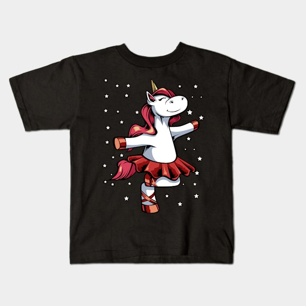 Adorable Dancing Ballet Dancer Unicorn Kids T-Shirt by Lumio Gifts